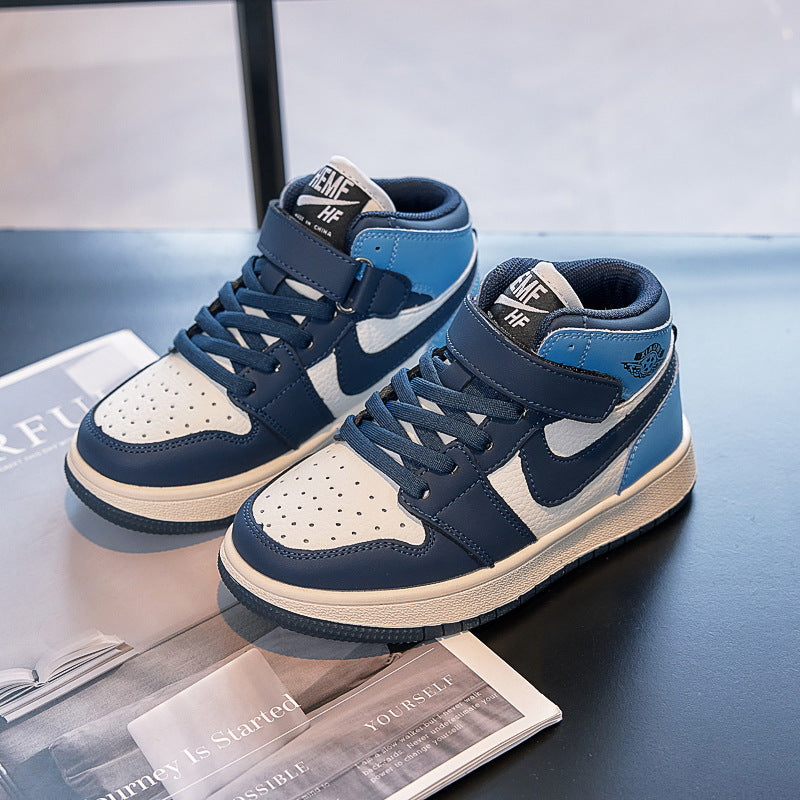 High-Top Korean Version Velcro Contrast Color Sneakers TDS01