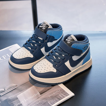 High-Top Korean Version Velcro Contrast Color Sneakers TDS01