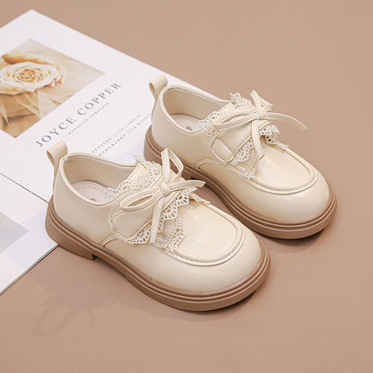 British Style Hand Drawn Princess Leather Shoes TDS09