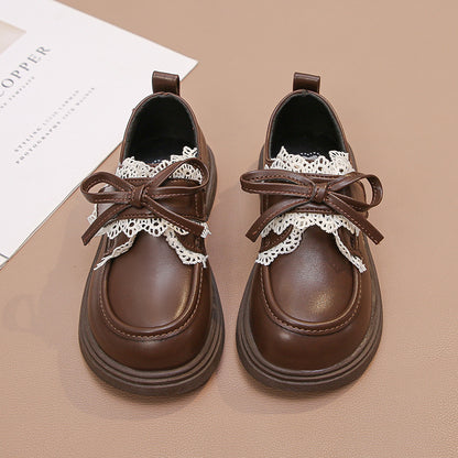 British Style Hand Drawn Princess Leather Shoes TDS09
