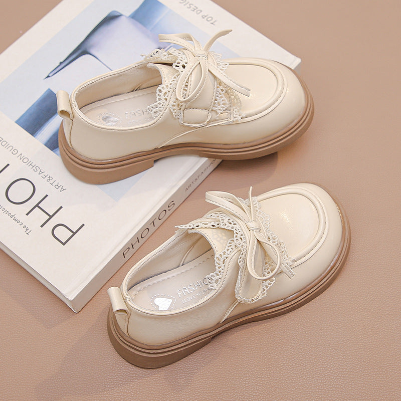 British Style Hand Drawn Princess Leather Shoes TDS09