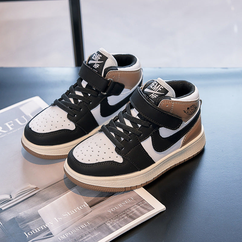 High-Top Korean Version Velcro Contrast Color Sneakers TDS01