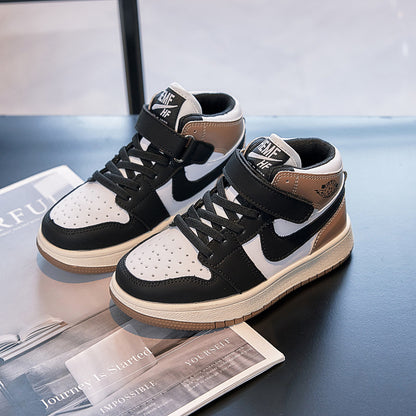 High-Top Korean Version Velcro Contrast Color Sneakers TDS01
